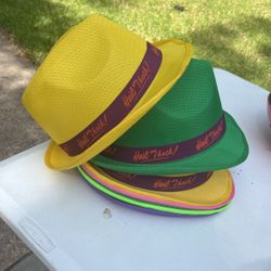 Mardi Gras color hats 