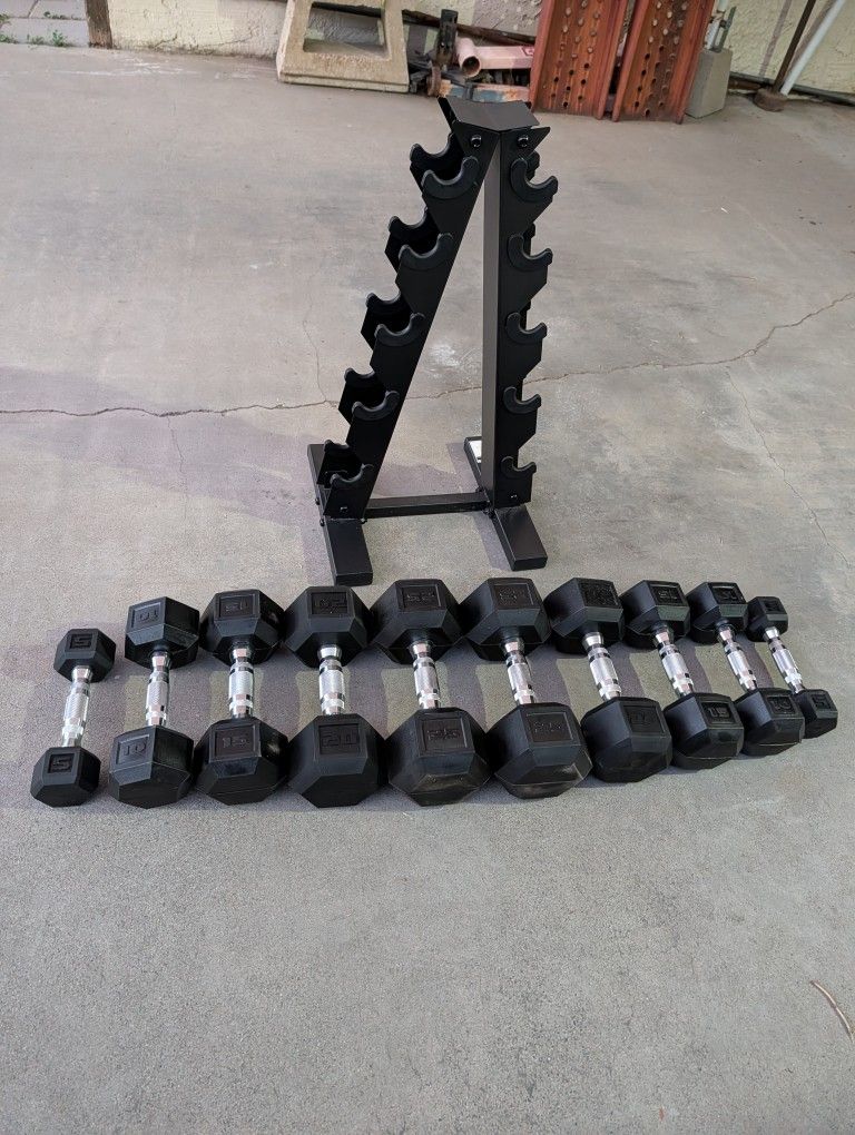 Dumbbells Set With Rack