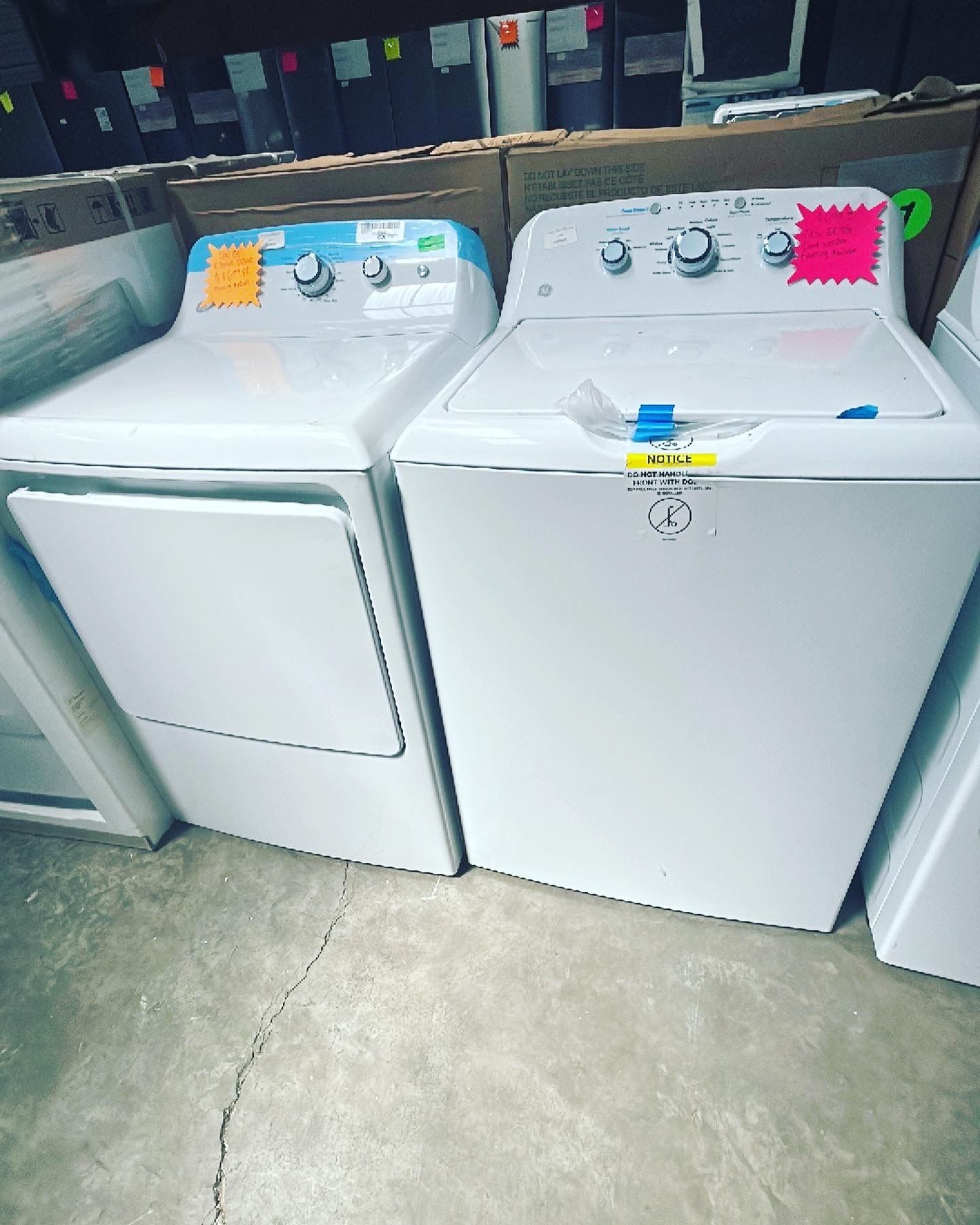 NEW GE WASHER AND DRYER SET $1399 1 Year Warranty Financing Available Only $54 Down No Credit Needed