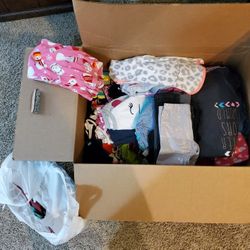 2 boxes and bags of 4t clothes