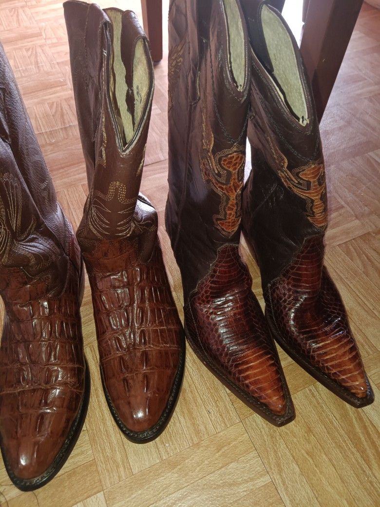 Alligator Crocodile Boots Cobra Skin Boots