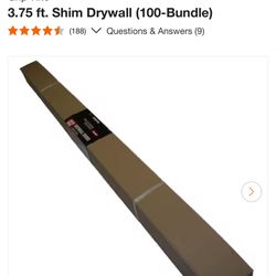 3.75 ft. Shim Drywall (100-Bundle)