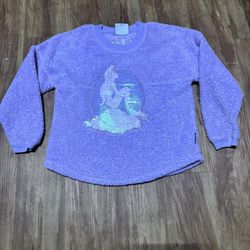 Disney Parks The Little Mermaid Spirit Jersey Purple Fleece Sherpa Girls Size La
