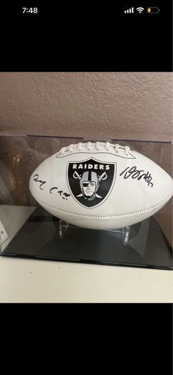 Davante Adams & Maxx Crosby Las Vegas Raiders Autographed Franklin White Panel