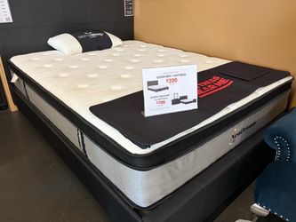 Queen Bed & Mattress Set