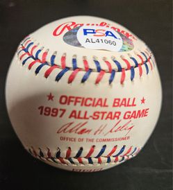 Randy Johnson Signed Autographed Montreal Expos Stat Baseball 
