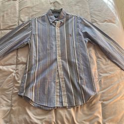 Ralph Lauren Men’s Stripped Button Down Shirt Size Small