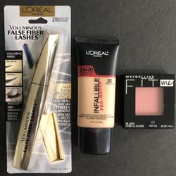 Bundle 3 Mascara Foundation Blush.  