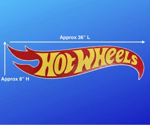 Large Size Hot Wheels Sign, Wood, Laser Cut