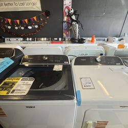 Whirlpool 5.3 Cu. Ft Top Load Washer with Removable Agitator and Gas Dryer 