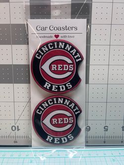 Cincinnati Reds Handmade Car Coasters Set of 2