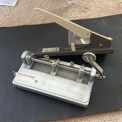 Heavy Duty Office Equipment. Three Hole Punch And BosStitch Stapler.