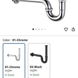 ZM Stainless Steel 1-1/4" P-trap Pipe, Adjustable Height Sink Waste Drain Kit, 