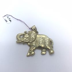 Gold Elephant Pendant 