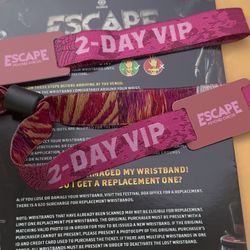 2 Day VIP Escape Wristbands