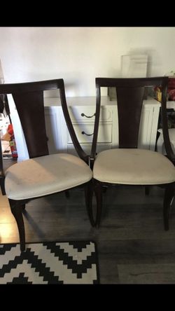 Two Solid Wood Chairs