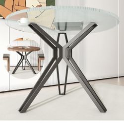 28" Metal Table Base, Modern Pedestal Dining Table Legs with Suction Cups, Metal Modern Coffee