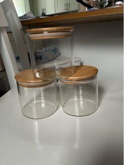 4”x4” glass containers $10
