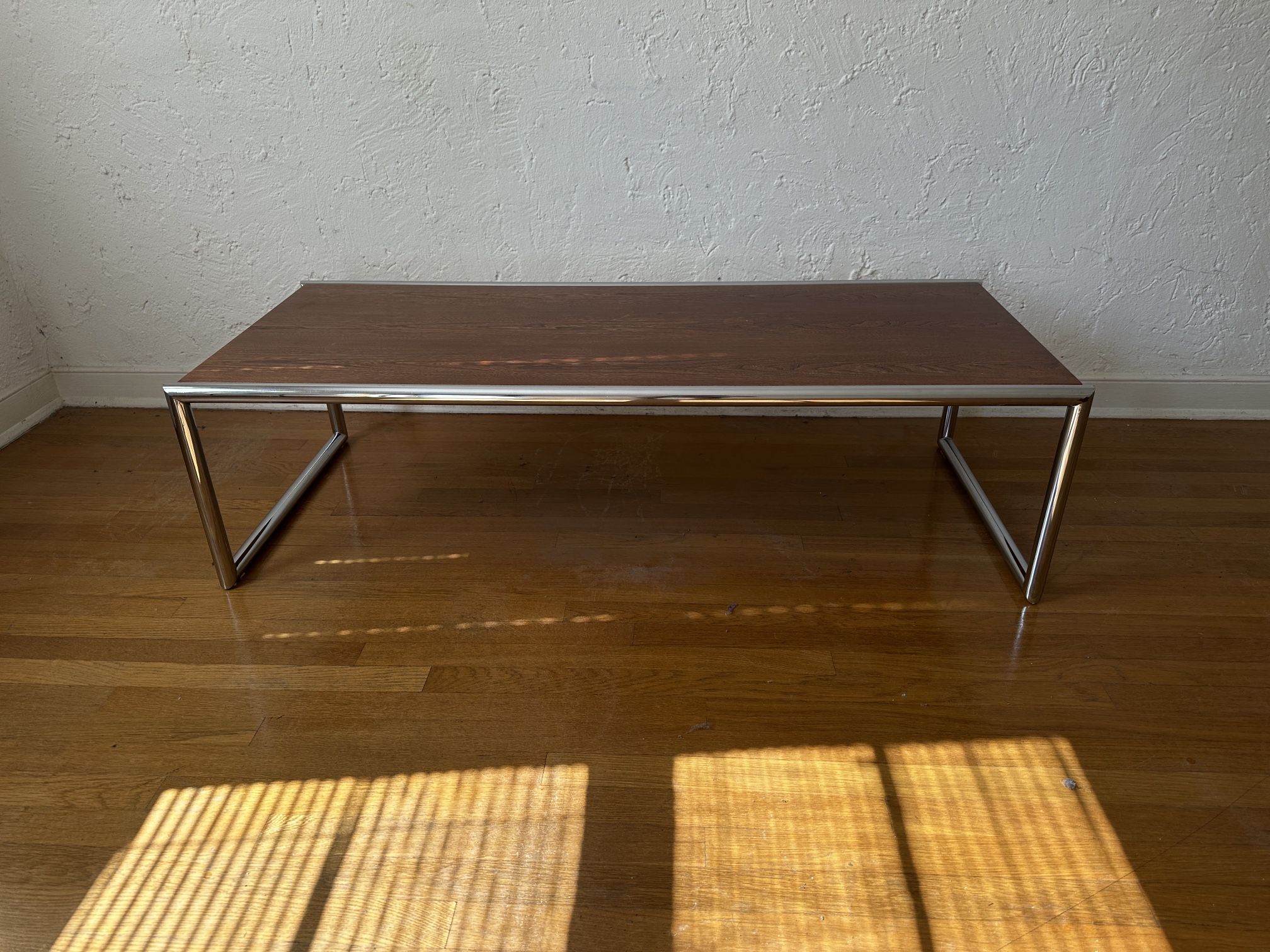 Coffee Table - Chrome And Wood