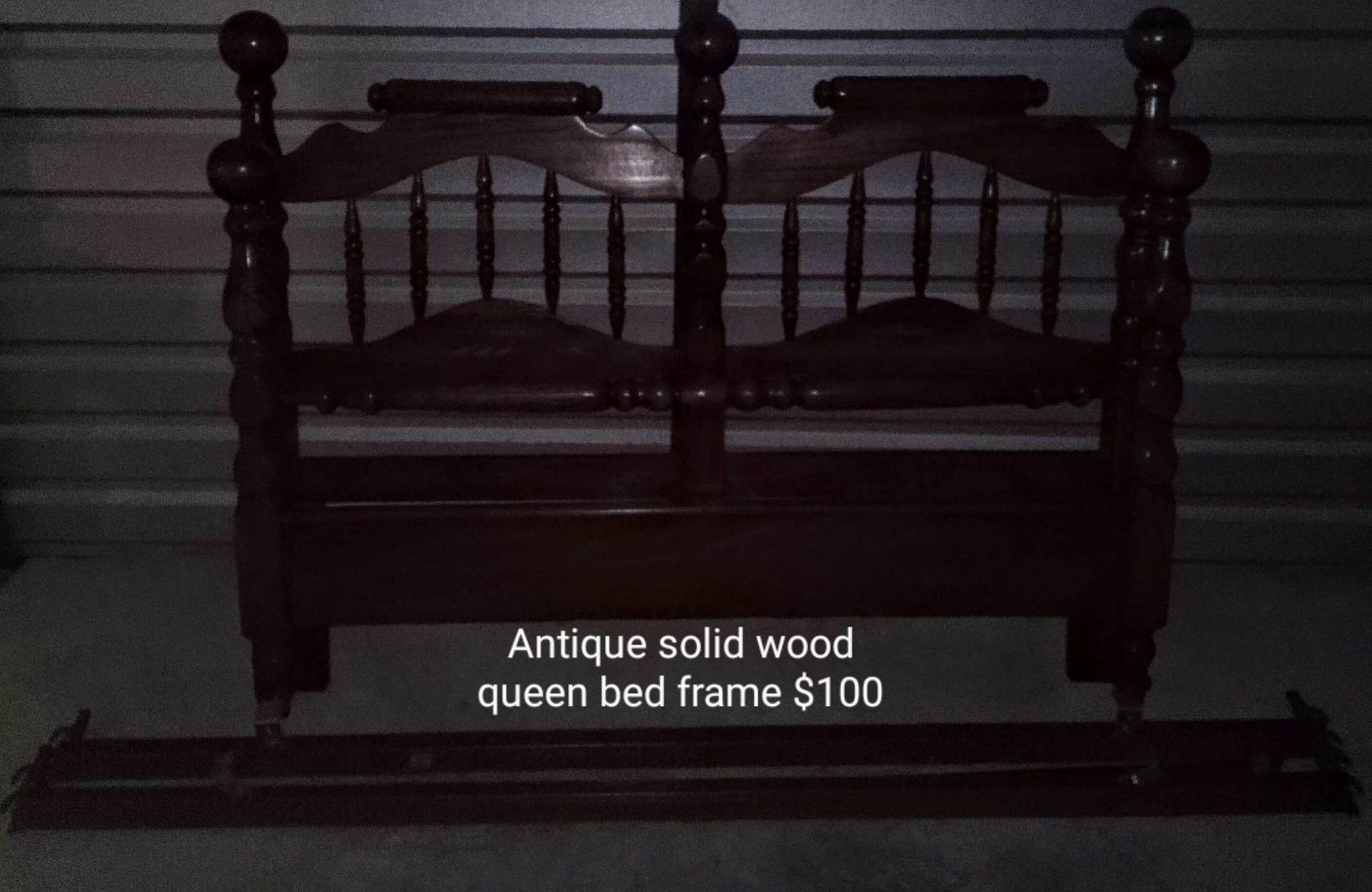 Antique Wooden Queen Frame ONLY!