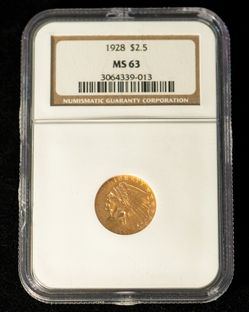 1928 NGC MS63 $2.5 Gold Indian Head