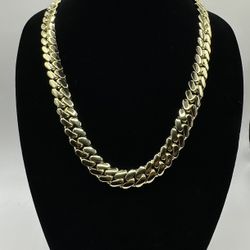 14k Gold Plated 15mm 24” 245+ Gram Handmade Miami Cuban Link