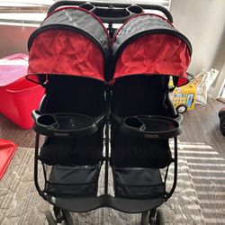 Double Stroller Kolcraft Cloud Plus Used