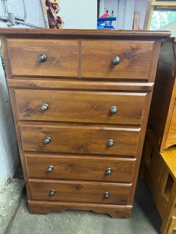 Tall Wood Chest of Drawers
