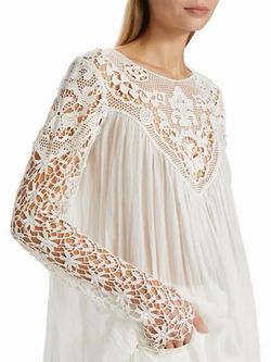 Free People Vera Lace Tunic Top size small