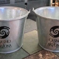 (2) Casino Arizona Beer Buckets W/ Handles For Sale!!! 