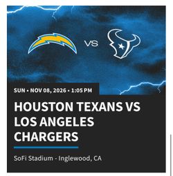 LA Chargers Vs Texans Tickets