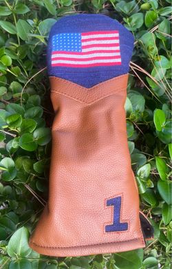 Mint Condition Smathers & Branson USA 100% Hand stitched Needle Point Genuine Leather Driver Headcover