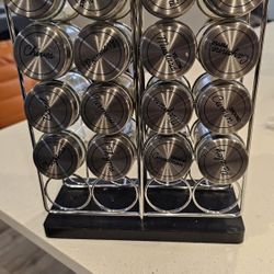 Steel Spice Rack With Jars