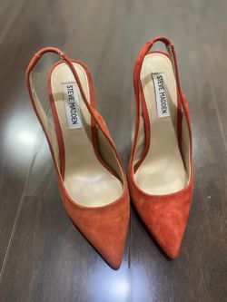 Red Orange Stilettos Size 6