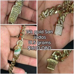 14k Gold San Judas bracelet