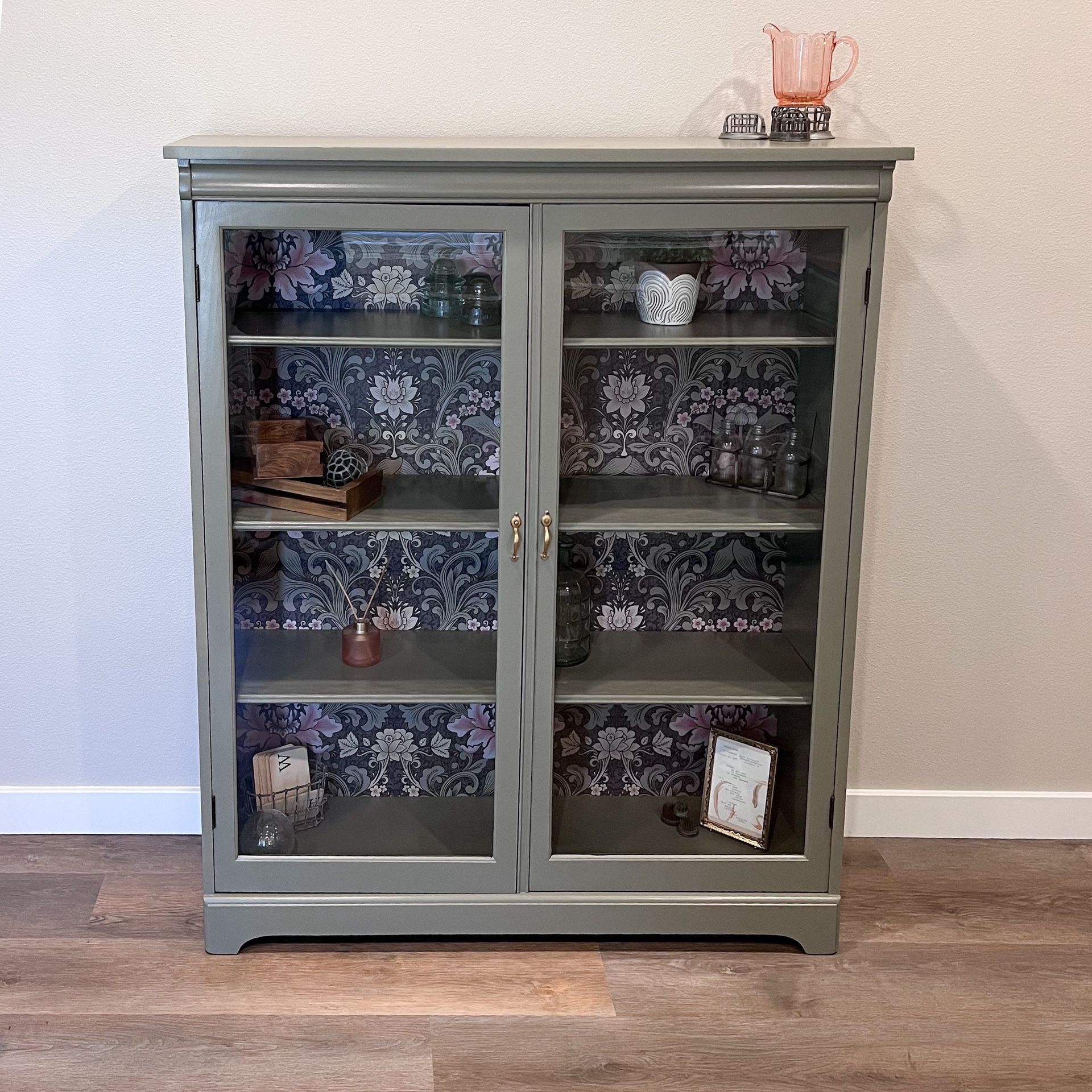 Wood Curio/Display Cabinet