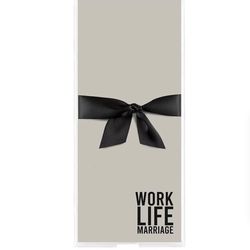 Rectangle Notepaper with Acrylic Tray - Work Life Marriage, NEW
