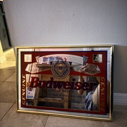 Antique Budweiser Mirror