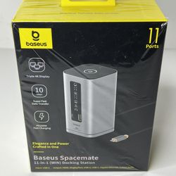 Baseus Docking Station, Spacemate(Win) 11 in 1, Triple Display, 4K HDMI and DP, 10Gbps USB A/C Ports
