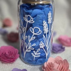 Personalized Glass Cup/ Mason Jar Mug