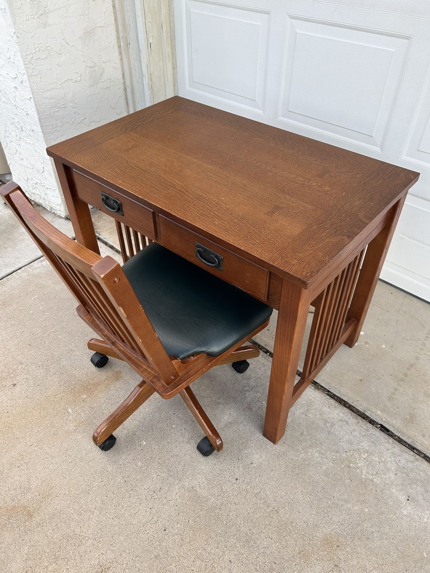 Solid Wood Office Desk and Chair