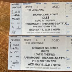 IDLES Tickets Seattle Paramount - May 8