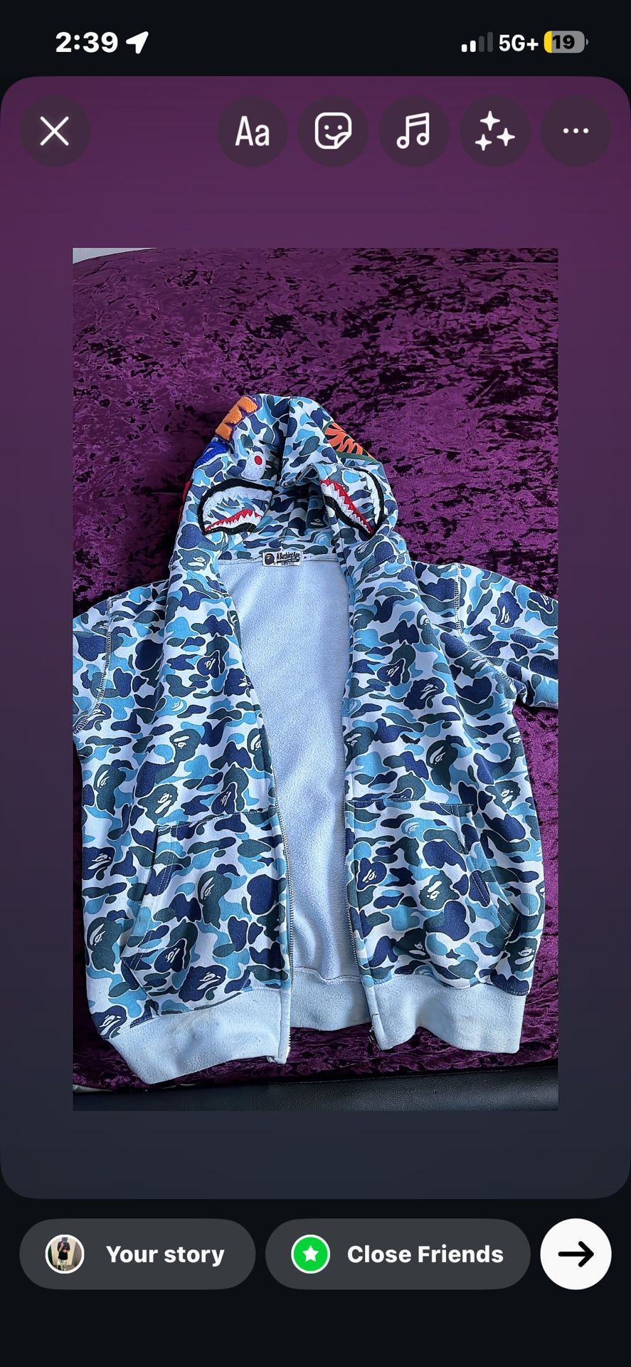 Blue Bape Hoodie