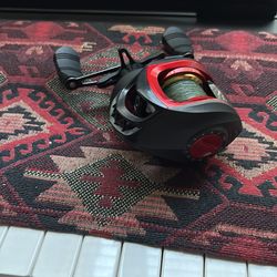 Baitcaster- Red/Black/ Gold Spool