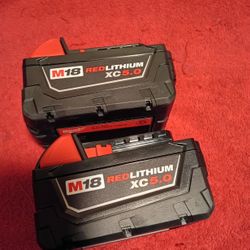 M18 Milwaukee Baterías 5.0 Nuevas $$135