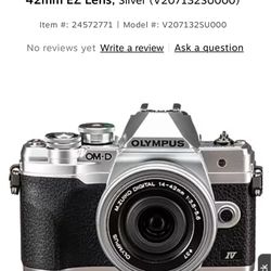 Olympus OM-D E-M10 Mark IV 20.3 Megapixel Mirrorless Camera with 14-42mm EZ Lens, Silver 