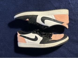 Air Jordan 1 Low OG Bleached Coral Stage Haze Pink White Black - Size 10