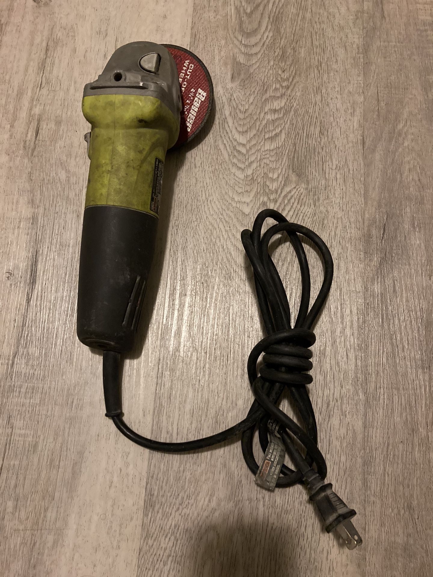 Ryobi 120v 4.5" corded angle gringer