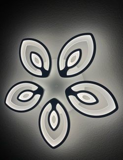 Modern 5-Petal LED Flower Ceiling Light with Remote