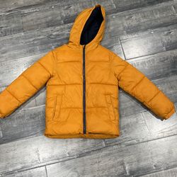 Boy Girl Rain Jacket Water Proof Warm Orange M(8) 
